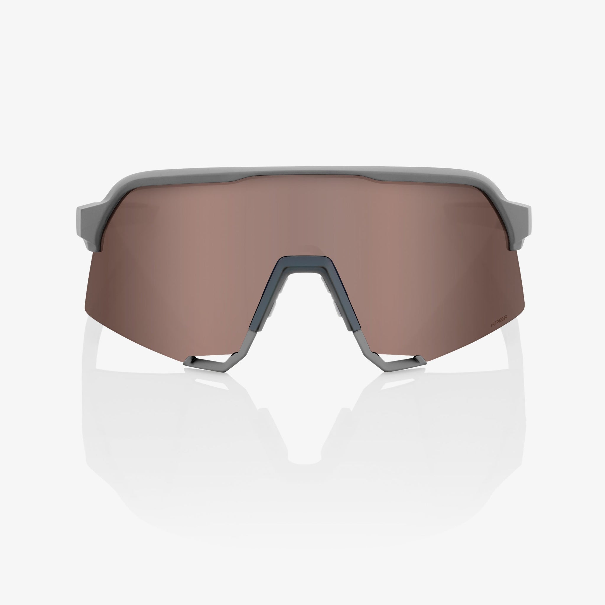 100% S3 Soft Tact Stone Grey - HiPer Crimson Silver Lens – Cycle