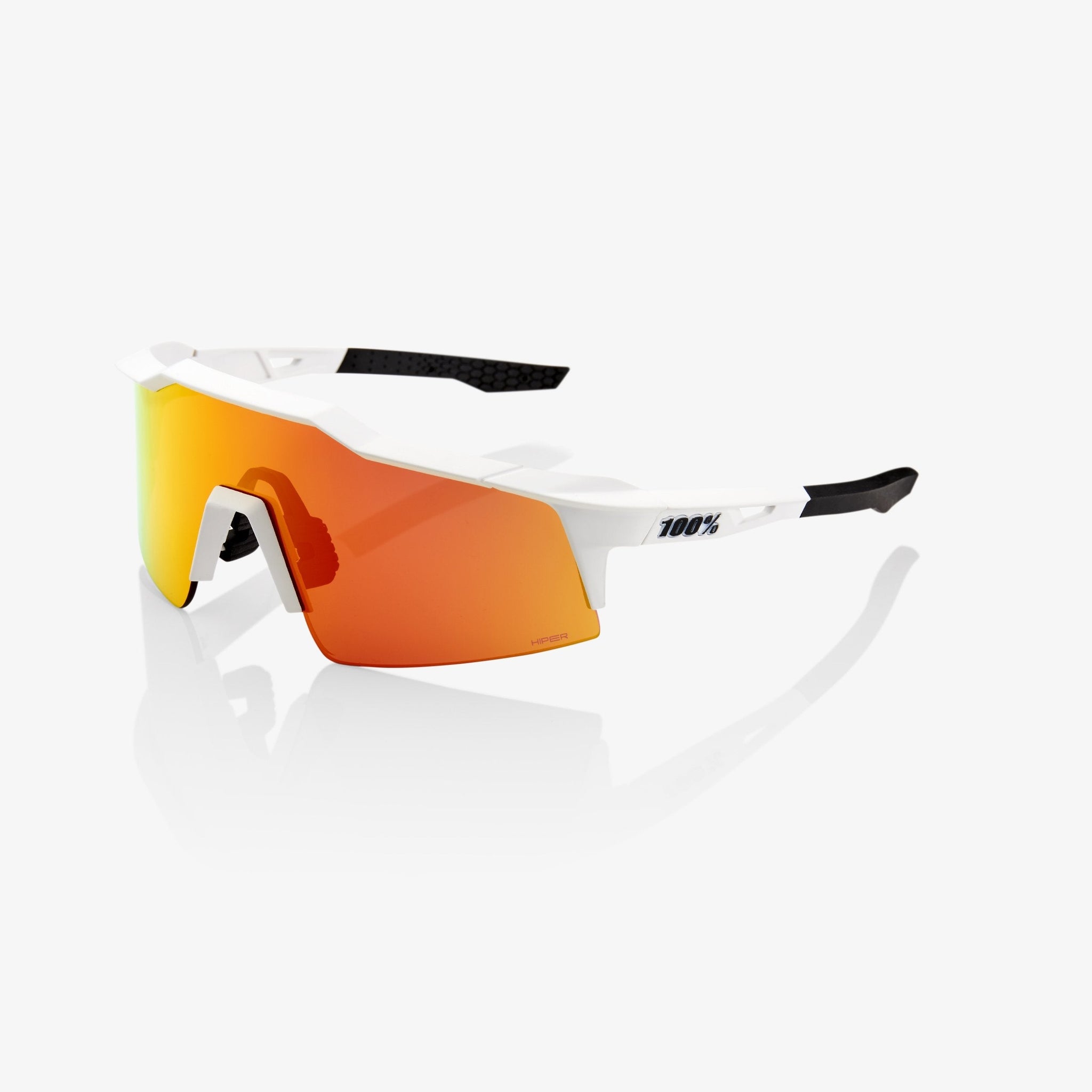 100 Speedcraft SL Sunglass Soft Tact Off White HiPER Red Lens